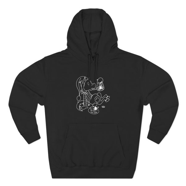 Fakemink Three-Panel Fleece Hoodie